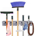 Yantu Mop and Broom Holder, Wall Mounted Garden Tool Storage Tool Rack Storage & Organization for Your Home, Closet, Garage and Shed, Holds Up To 11 Tools,Superior Quality Tool Rack Holds Mops, Brooms, or Sports Equipment (5-Position)
