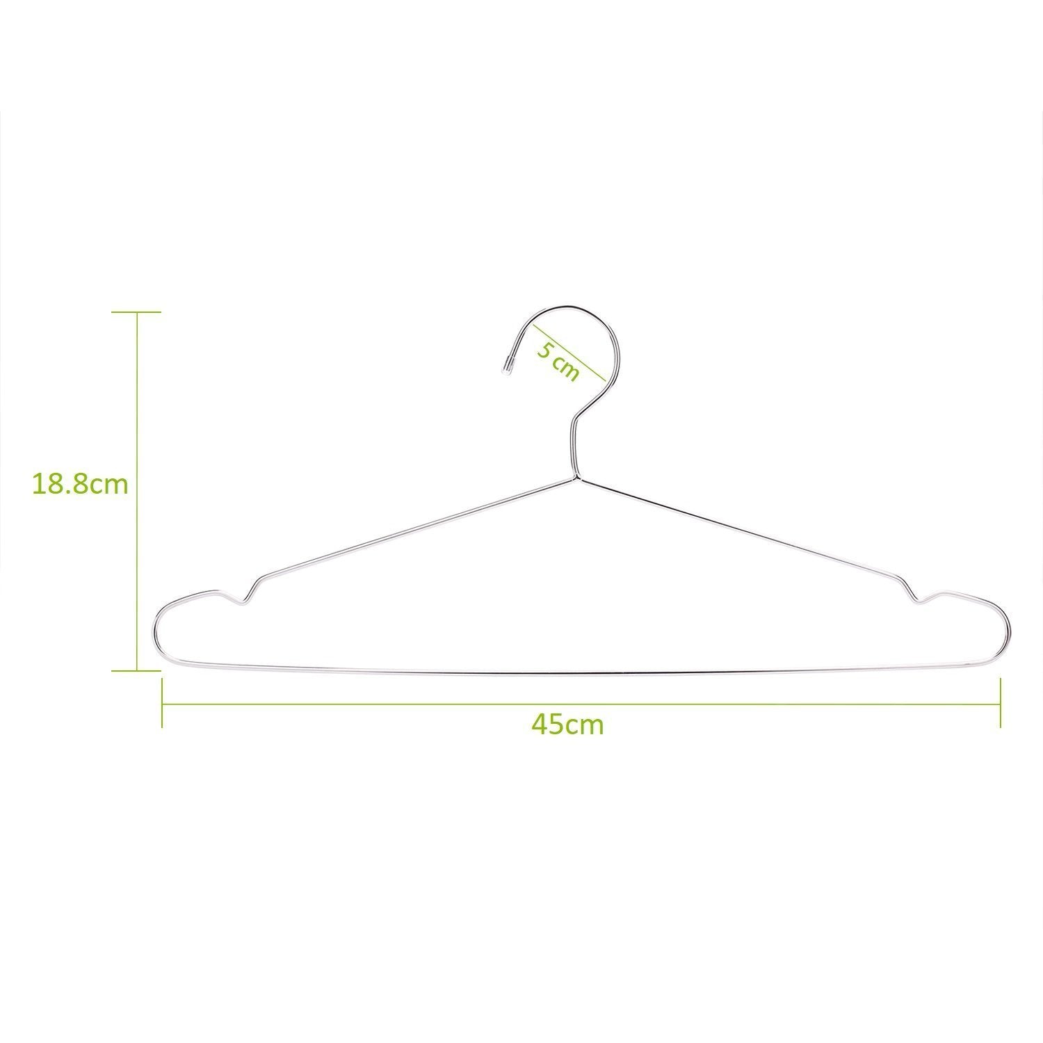 Save jetdio 17 7 stainless steel strong metal wire hangers clothes hangers coat hanger standard suit hangers everyday use hangers 30 pack