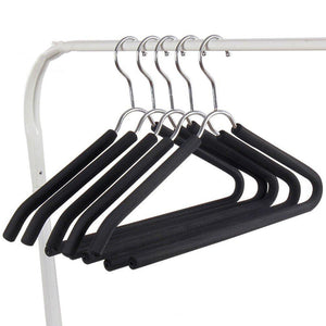 Storage organizer liangjun clothes hangers coat pants stainless steel non slip multifunctional drying rack pack of 10 40x21cm color black size 3 packs