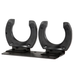 Kmise A6570 2 Set Rubber Metal Mic Hook Stands Hanger Holder Wall Clip Clamp Wireless, Black
