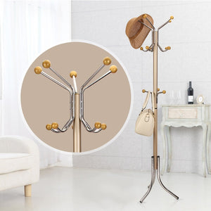 Cheap coat stand rack stainless steel simple assembly hangers landing creative racks