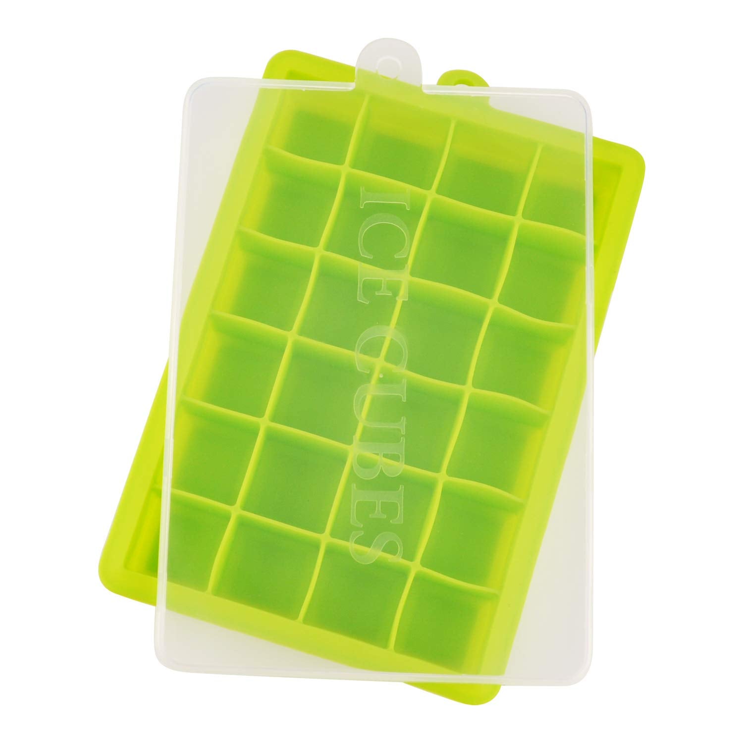 Ice Cube Tray, Silicone Ice Tray Molds Easy Release Ice Jelly Pudding Maker Mold,24 Cavity (Green)