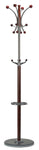 Top cortesi home octopus contemporary chrome and mahogany finish wood coat rack dark marble