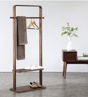 Amazon wyqsz solid wood coat rack bedroom floor storage hanger simple clothes rack home hanger coat rack 8563 color b