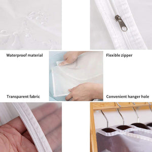Storage organizer linseray 8 pack hanging garment bag 24 x 48 suit bags breathable moth proof garment cover with full zipper for long dress dance costumes suits gowns coats