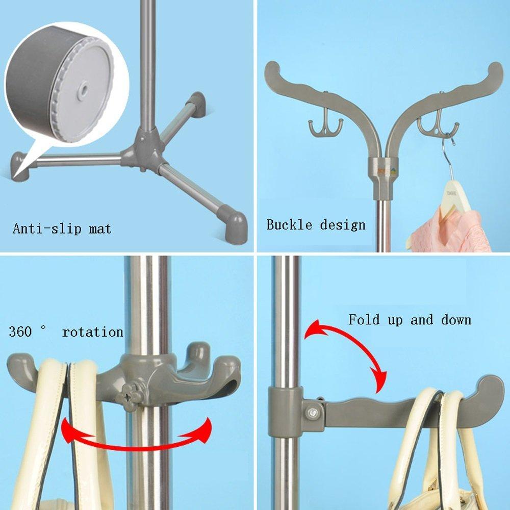 Save on mai stainless steel coat rack simple bedroom office floor hanger bag rack rotating hook