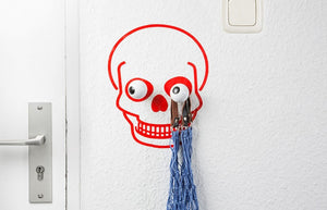 Funky Wall Hook Skull Hookly & Coat Hanger Kids Room Mud Room Organizer