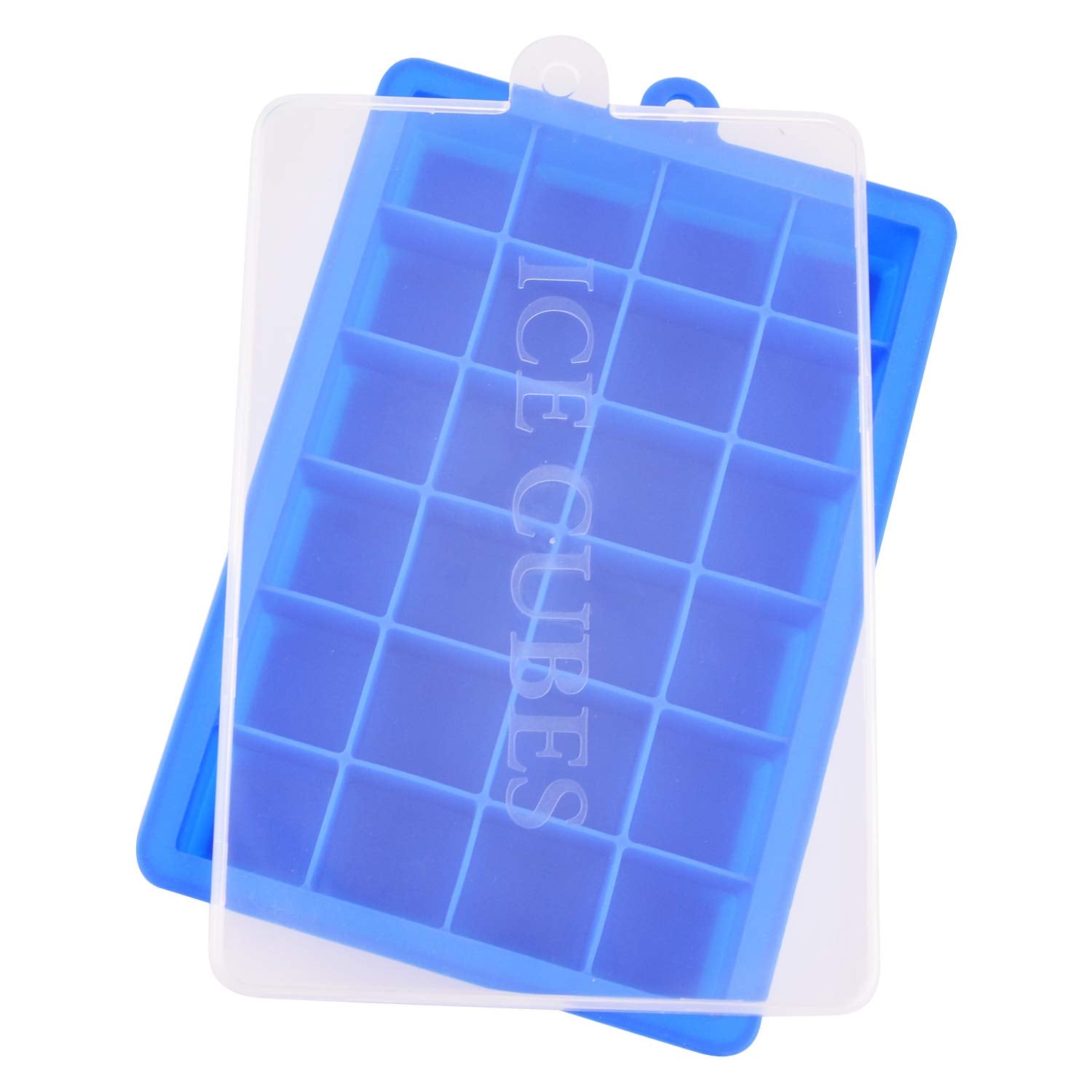 Ice Cube Trays, Silicone Ice Tray Molds Easy Release Ice Jelly Pudding Maker Mold, 24 Cavity (Blue)