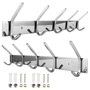 Related dosens coat hook rack wall mount sus 304 stainless steel hanger clothes hat holder 10 hooks 2 pack