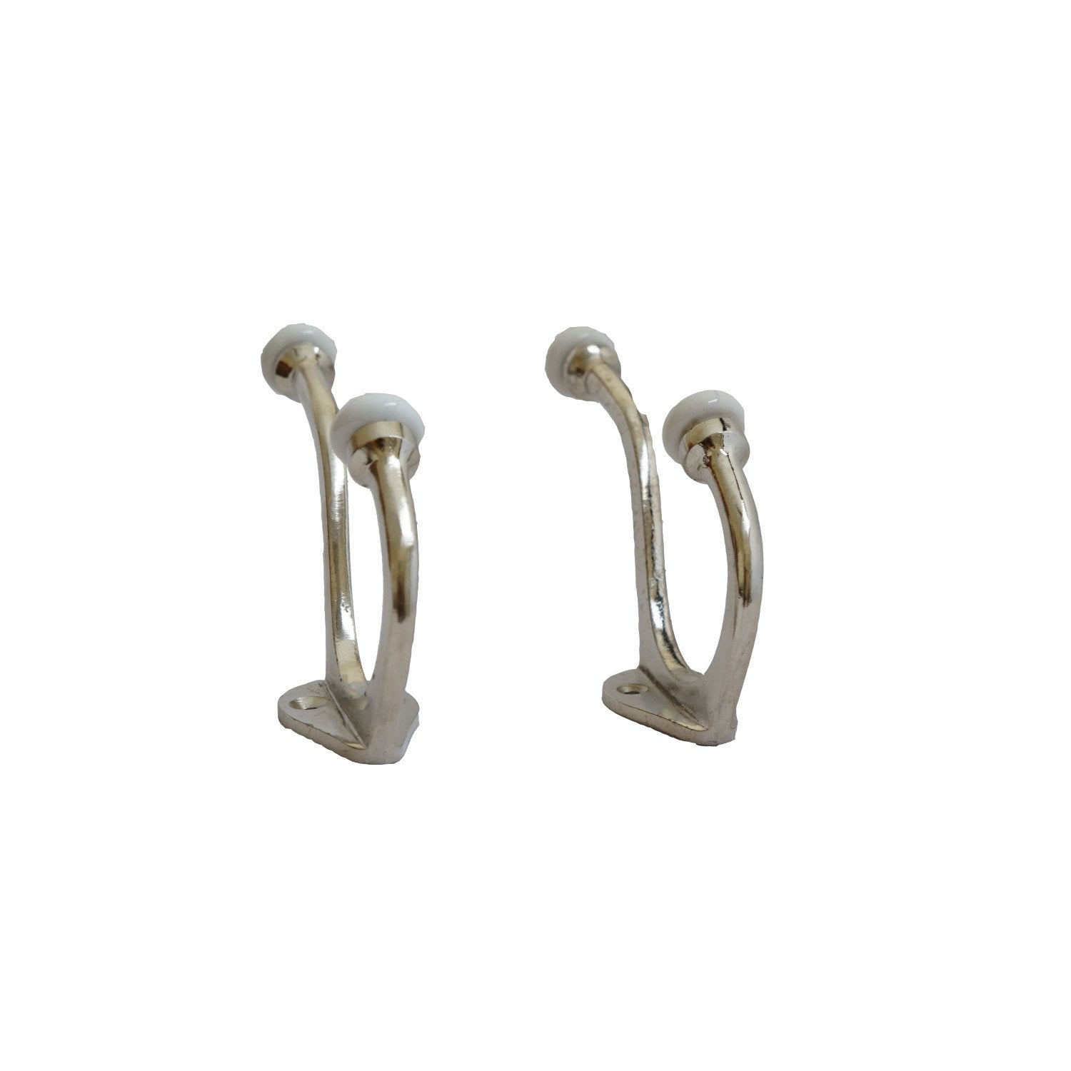 Set of 2 bachau Metal Hooks Over The Door Hook Rack 2 Knobbed Hooks and Stainless Steel Organizer by Perilla Home 0.246kg