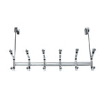 Organize with berry ave door hanger wall hooks mounted rack for coats hats robes towels and umbrellas over the door mount with chrome finish closet bathroom organizer