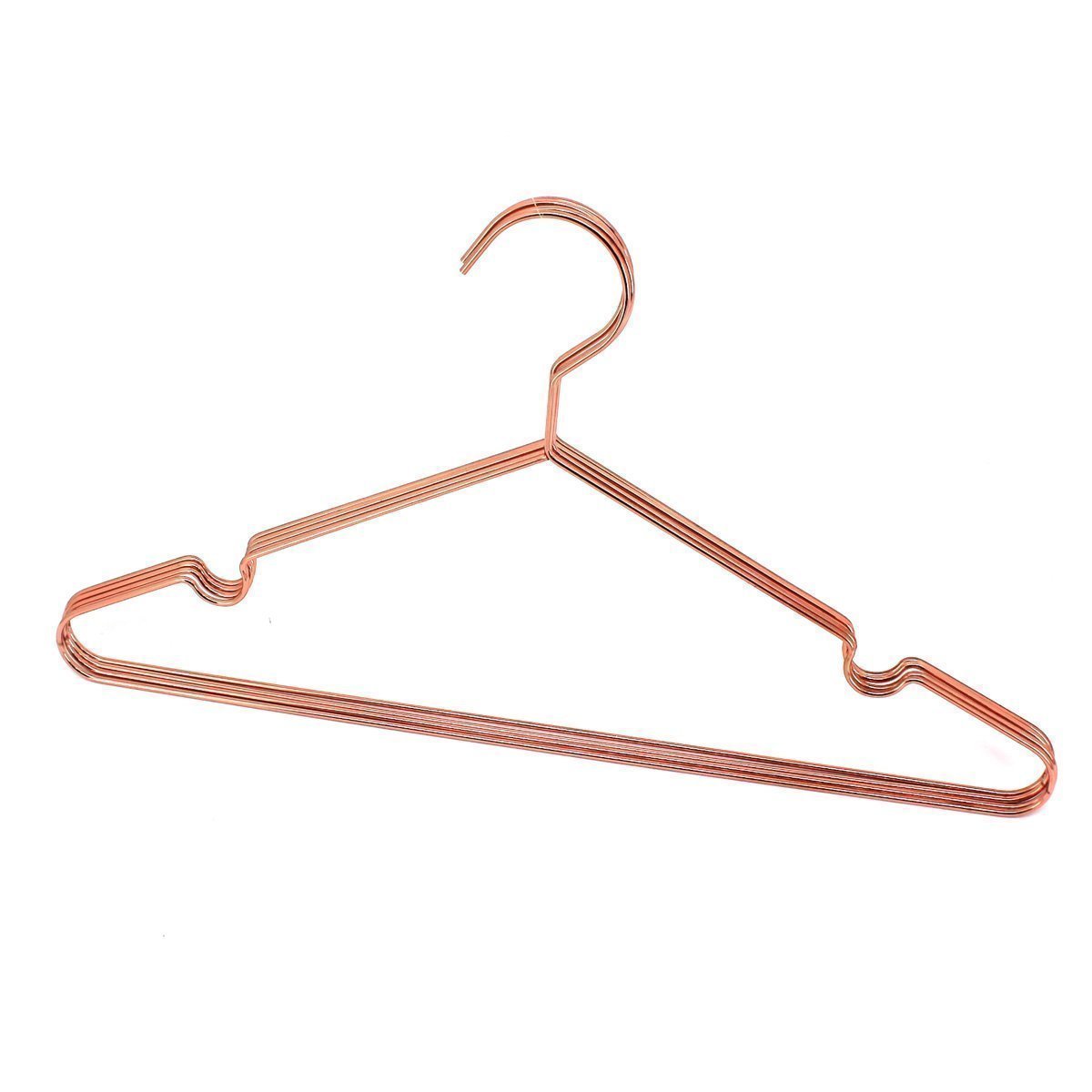 Try koobay 30pack 17 rose shiny copper clothes metal wire hanging hangers for shirts coat storage display