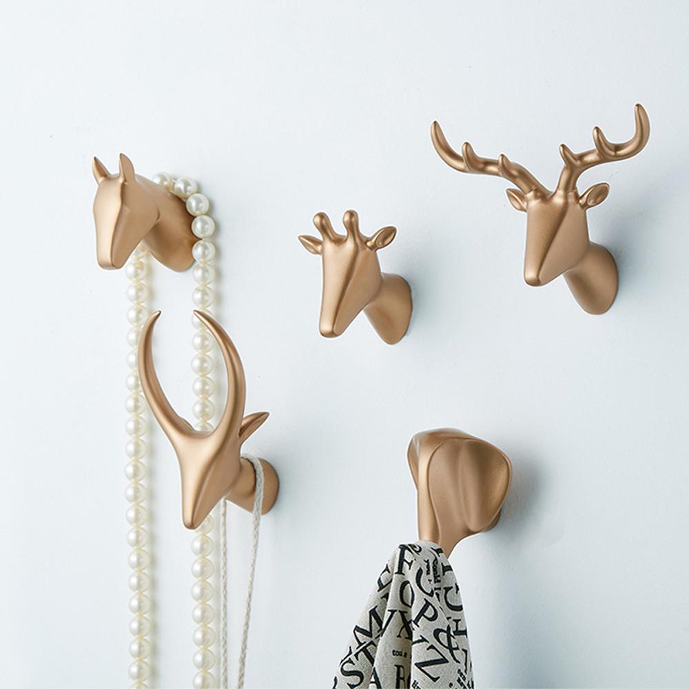 Animal head Hooks  Wall Hooks/ Resin Coat hook  Coat hanger  Creative  Wall hanging (Pack of 1)