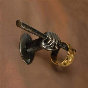 Hand Wall Hook, Cast Iron - Bronze