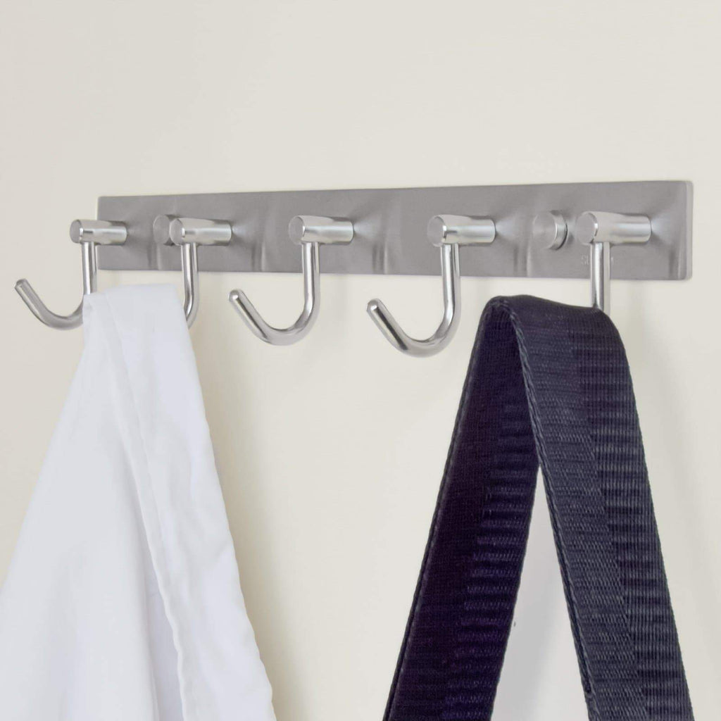 DOCOSS -Flexible Stainless Steel 4 Pin Bathroom Hooks Cloth Hanger Wal