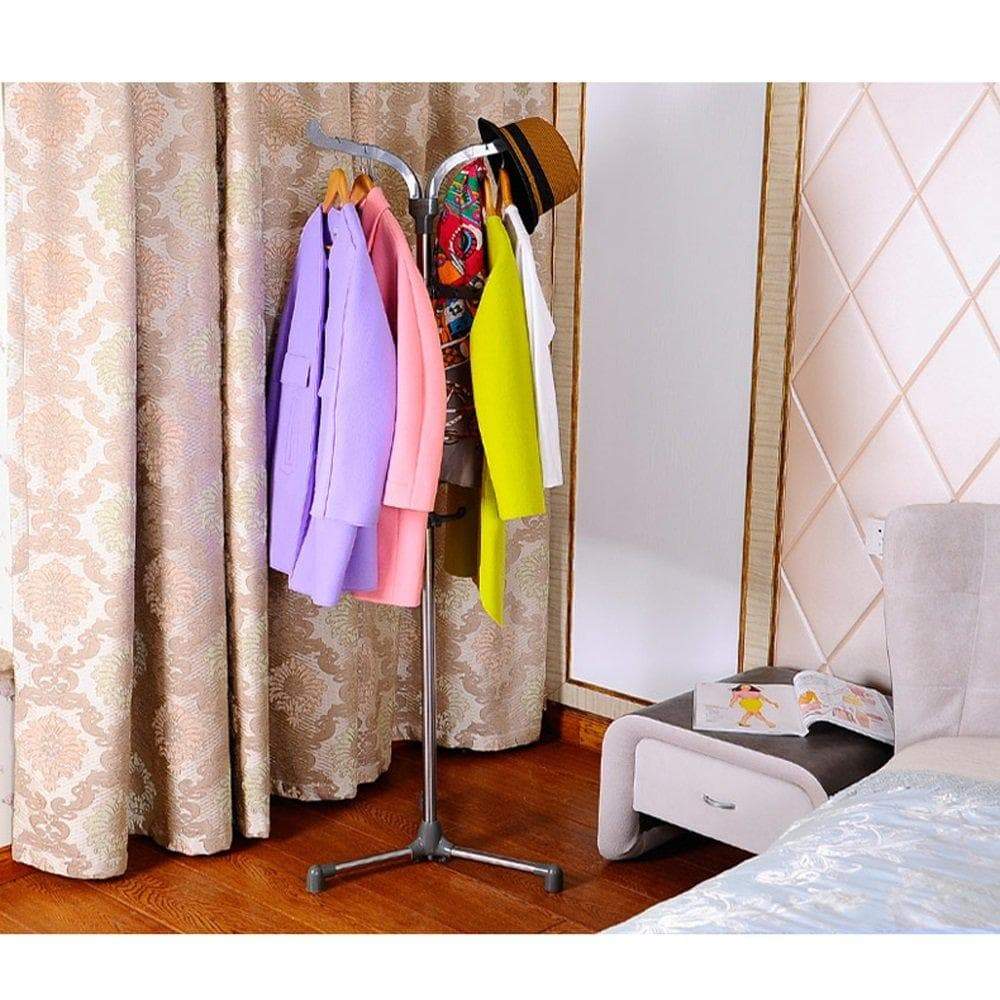 Select nice mai stainless steel coat rack simple bedroom office floor hanger bag rack rotating hook