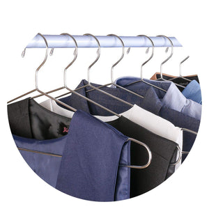 Buy 45cm stainless steel strong metal wire hangers coat hanger standard suit hangers clothes hanger 30 pcs lot