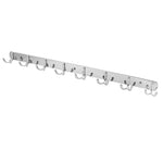 Budget webi wall mounted coat rack 30 inch 8 dual hooks 16 hooks heavy duty coat hook rack rail double prong hooks for bathroom kitchen office entryway closet purse silver