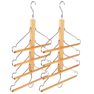 Shop bestool pants hangers wooden pant hangers non slip wood hangers clothes hangers for closet space saving heavy duty coat hanger huggable baby hangers dual use trouser hanger