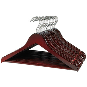 Cheap florida brands premium wooden mahogany suit hangers 96 pack of coat hangers and black dress suit ultra smooth hanger strong and durable suit hangers