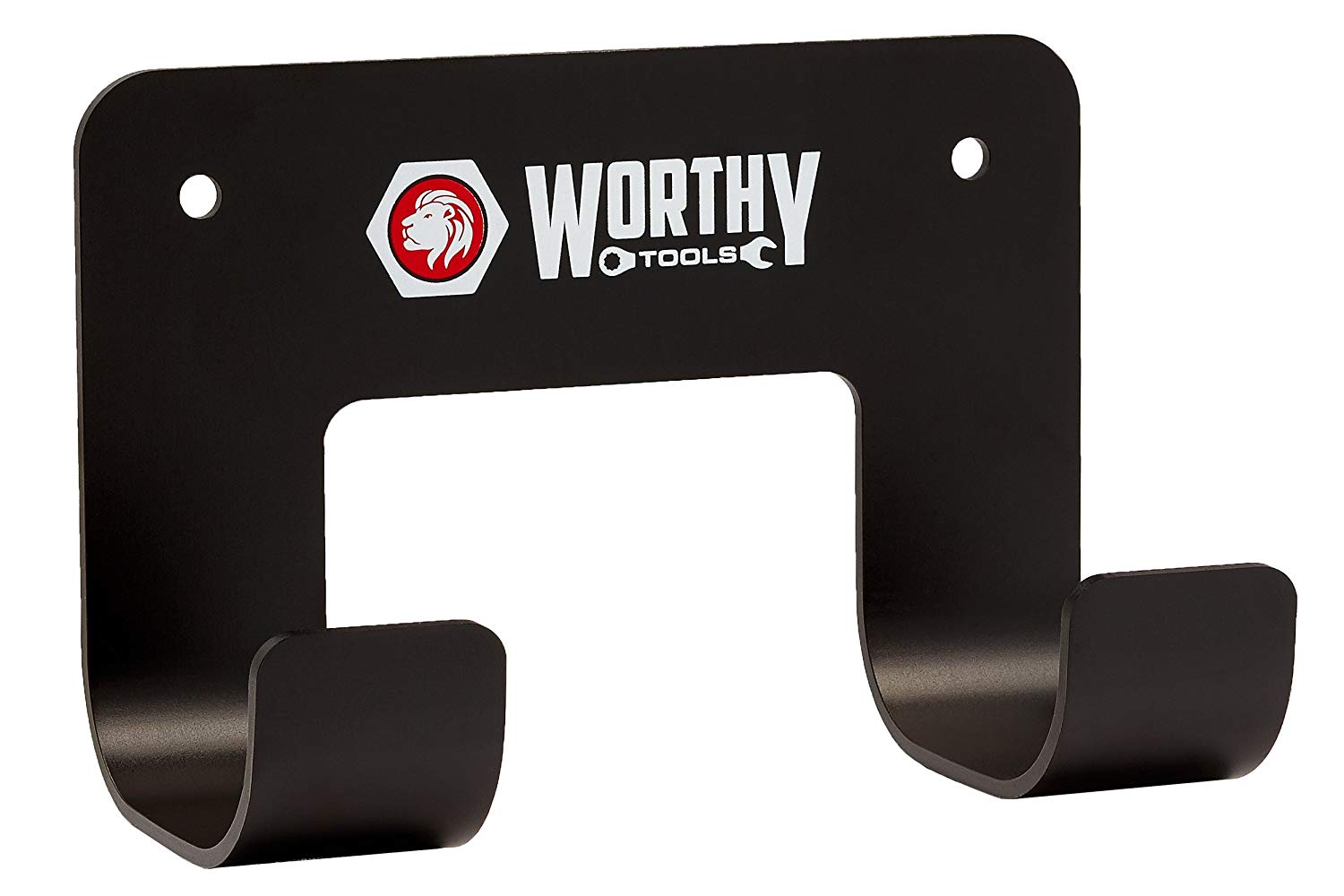 Heavy Duty Power Tool Utility Hook, Hanger, Cordless Drill Impact Holder, Wall Mounted Organizer, By Worthy Tools (2 Pack, Red and White Logo)