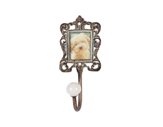 Antique Finish Metal Photo Frame Wall Hook 6-in