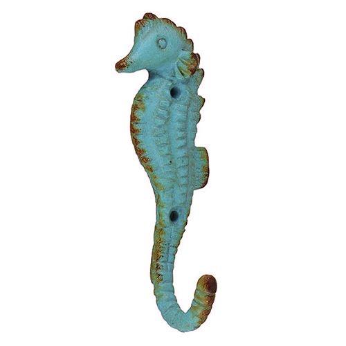 Seahorse Wall Hook Antique Turquoise