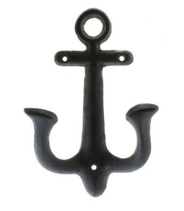 Large Cast Iron Anchor Double Wall Hook