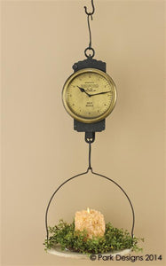 Antique Inspired Iron Hanging Scale Clock