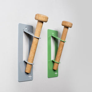 Single Wall Hook - Grey / Green