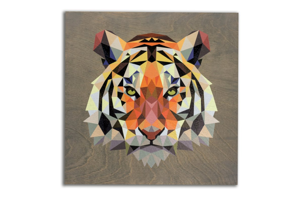 Clearance: Geometric Tiger, 22 x 22 Grey