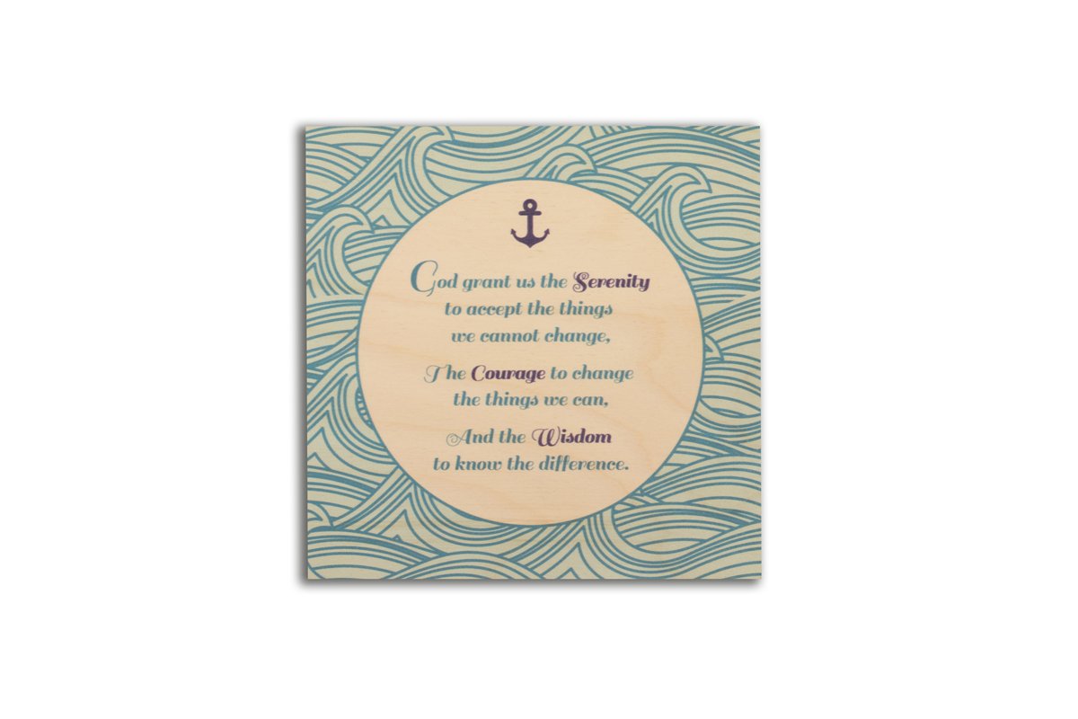 Clearance: Serenity Prayer Nautical 14 x 14