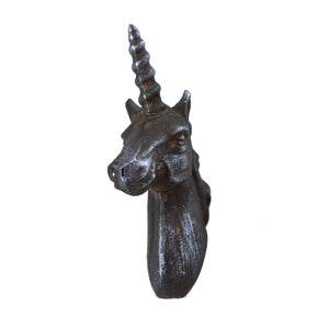 Brown Metal Unicorn Wall Hook