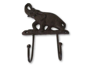 Cast Iron Elephant Dual Wall Hook
