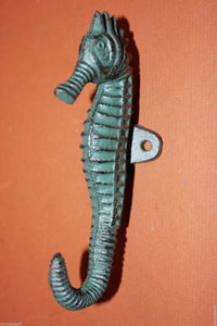 Vintage-look Verdigris style Seahorse bathroom wall hook, free shipping, Seahorse bath towel hook,Cast Iron Seahorse Wall Hook,N-59