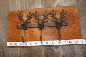 Deer Hunter Bath Towel Rack, Reclaimed 100 Year Old Southern Pine Ship lap,Handmade in USA, The Country Hookers, CH-4