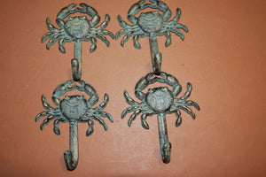 Crab Wall Hooks Bronze Look Cast Iron, Crab Coat Hat Wall Hooks, Nautical Ocean Sea life Wall Decor, BL-34