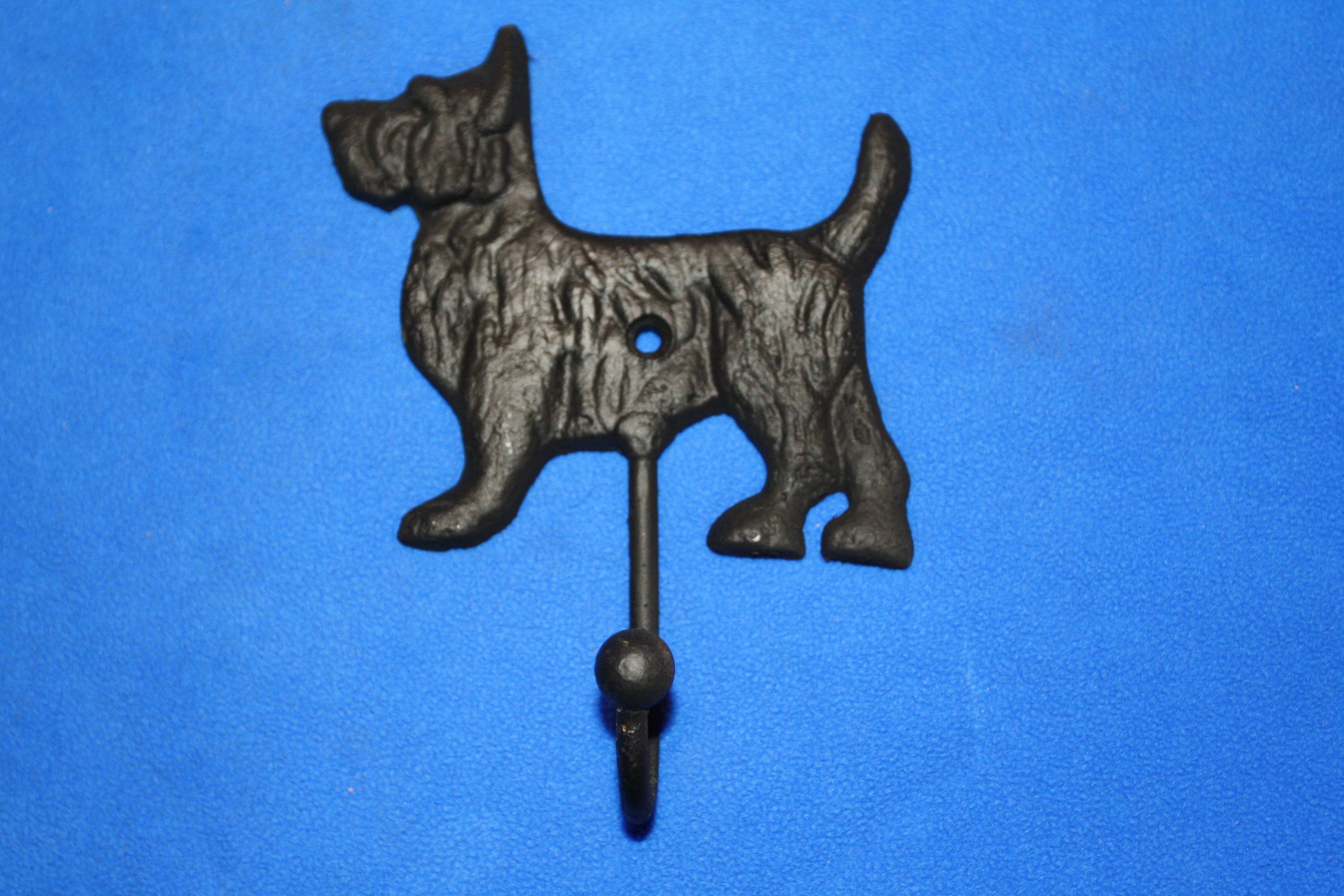 Scottish Terrier Wall Decor Cast Iron Wall Hooks 6 1/2&quot; tall, H-26