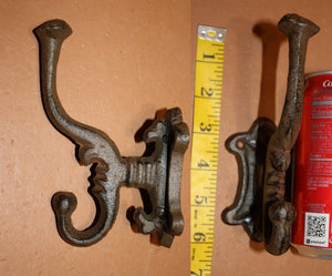 Elegant Farmhouse Hallway Coat & Hat Wall Hooks Top and Bottom Hooks. Volume Priced ~  H-17
