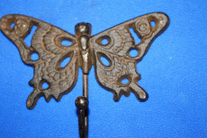 Vintage Look Butterfly Towel Hooks, 4 1/4&quot; tall, H-30B