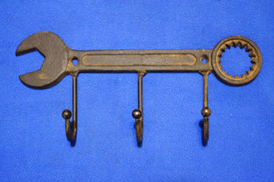 Dads Workshop Wall Hooks 9 1/2&quot; Cast Iron Wrench, Volume Priced, H-35