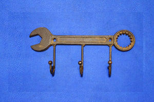 Dads Workshop Wall Hooks 9 1/2&quot; Cast Iron Wrench, Volume Priced, H-35