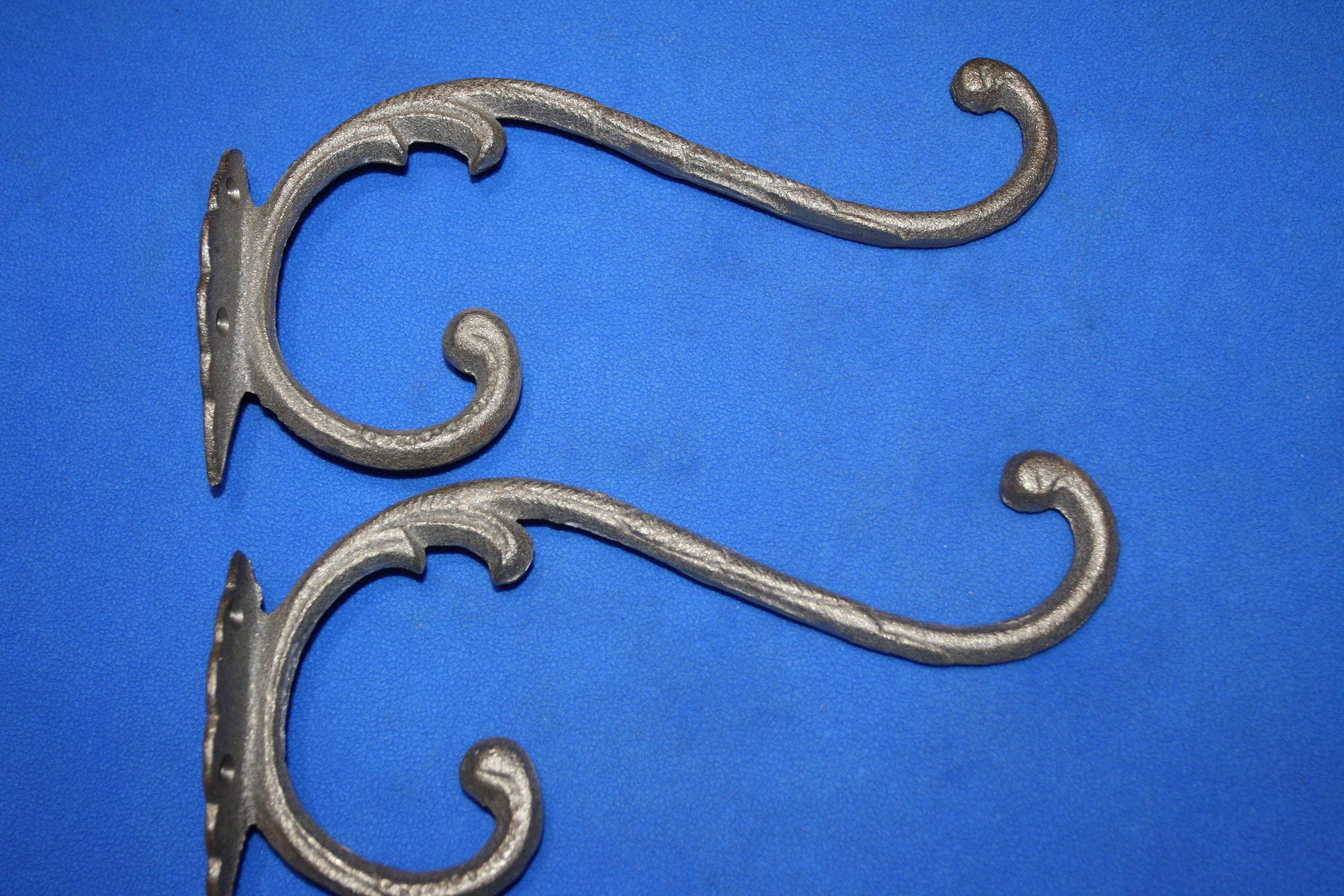 Old Fashion Coat Hat Wall Mounted Hook, Cast Iron ~9 inch Volume Priced,  H-71