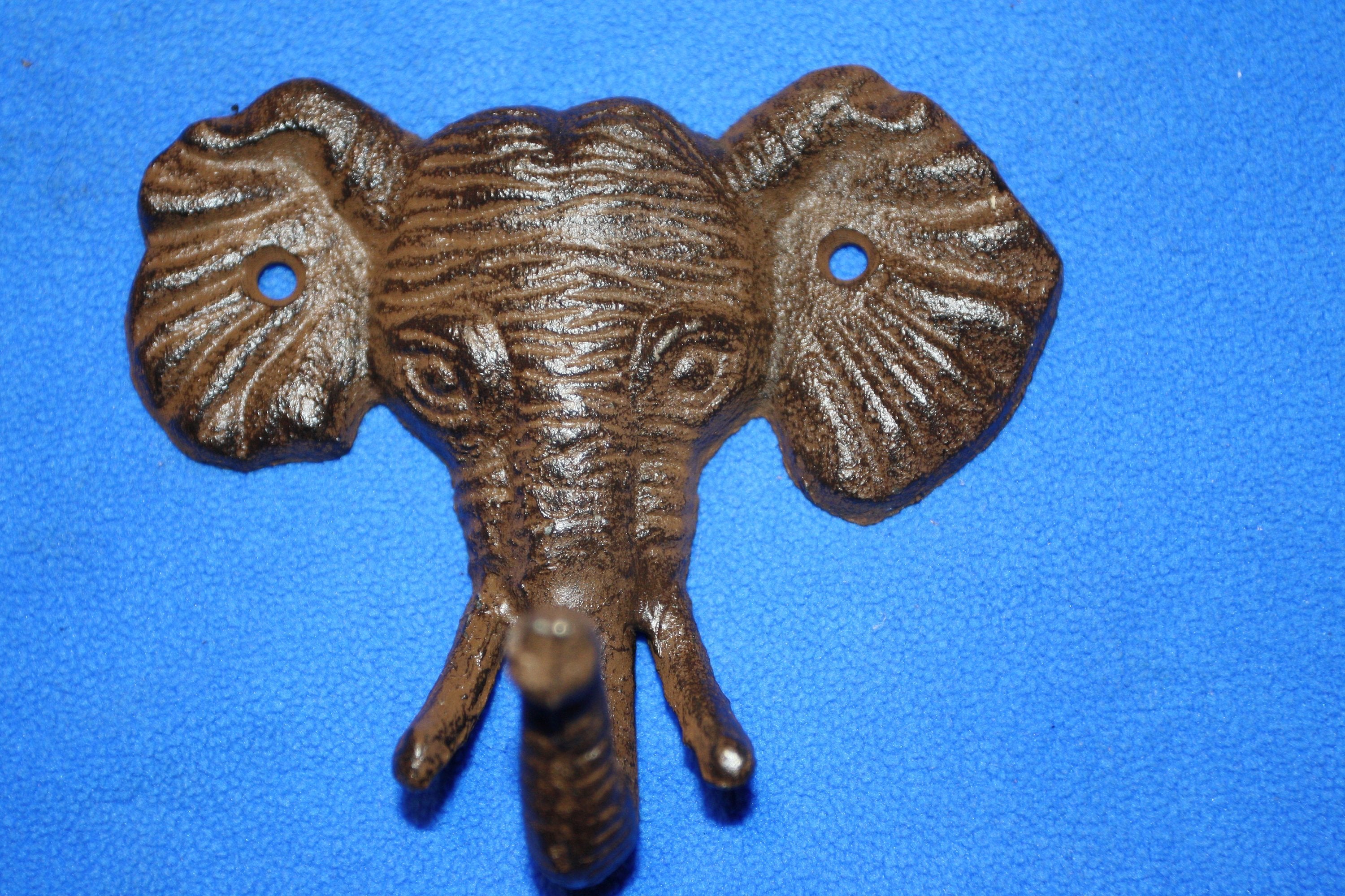 Elephant Wall Decor Cast Iron Wall Hooks,  5 inch Volume Priced,  H-40