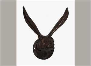 Large Cast Iron Rabbit Ears Wall Hook