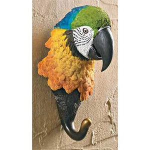 Multi Colored Parrot Wall Hook