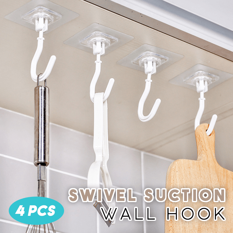 Swivel Suction Wall Hook (Set of 4)