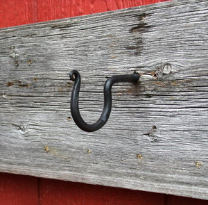 Screw In Wall Hook, Hand Forged Wrought Iron