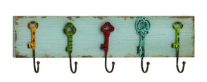 Captain Key Styled Wood Metal Wall Hooks